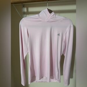Adidas Light Pink Golf Shirt w/ Hood
